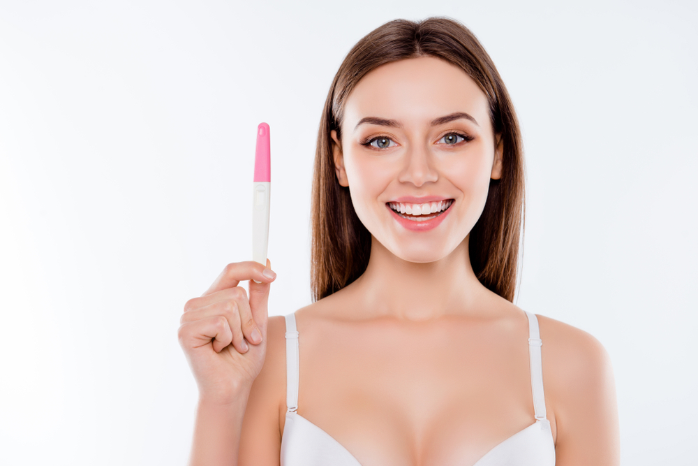 Wow,I,Am,Pregnant!,Close,Up,Portrait,Of,Attractive,Beautiful