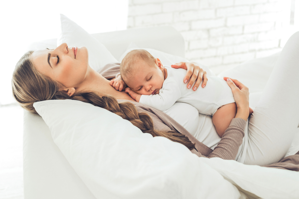 Woman,With,A,Baby.,Beautiful,Woman,With,A,Small,Baby